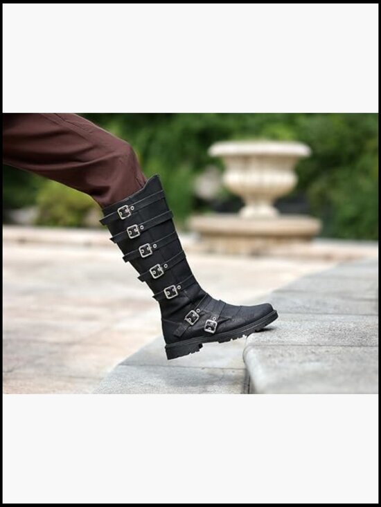 Medieval Knight Pirate Costume Boots Corsair Renaissance Cosplay Tube High Boot
